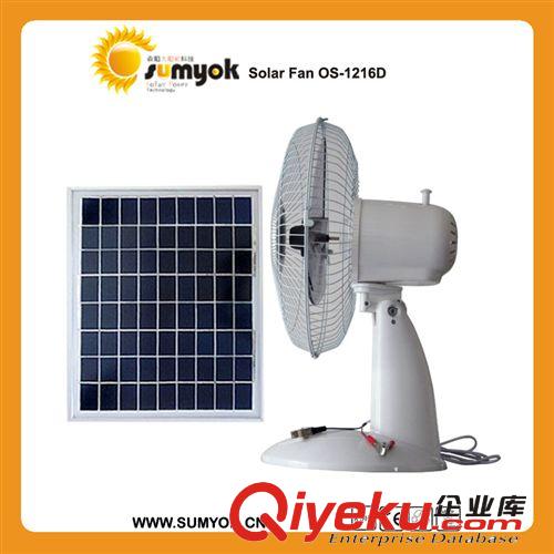 廣州森陽(yáng)廠家供應(yīng)太陽(yáng)能風(fēng)扇OS-1216D 16寸家用落地扇 直流12V原始圖片2