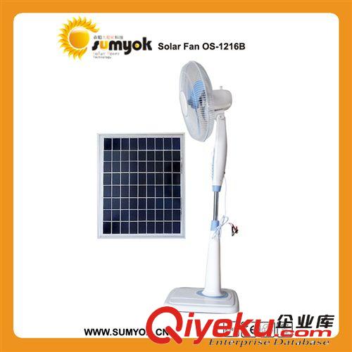 2014新款 OS-1216B 16寸太陽能臺式風扇 輕便易攜 戶外風扇原始圖片2