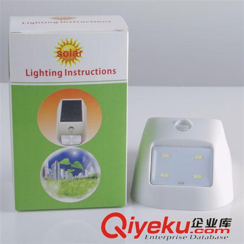 新款太陽能壁燈 高亮度4LED籬笆燈 人體感應燈 庭院燈 應急燈原始圖片2