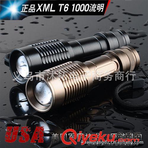 響尾蛇強(qiáng)光手電筒 LED伸縮手電筒T6燈泡伸縮變焦遠(yuǎn)射白黃光