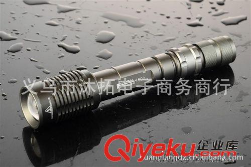 響尾蛇強(qiáng)光手電筒 LED伸縮手電筒T6燈泡伸縮變焦遠(yuǎn)射白黃光原始圖片2