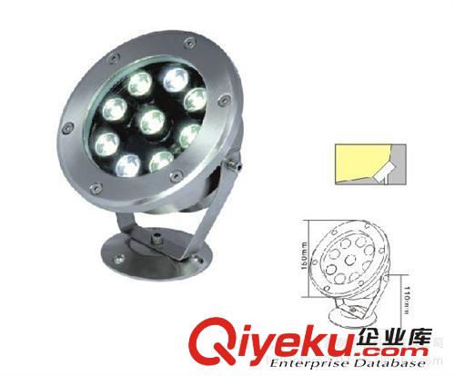 廠家供應(yīng)9w單藍光大功率LED水底燈水下燈、噴泉燈原始圖片2