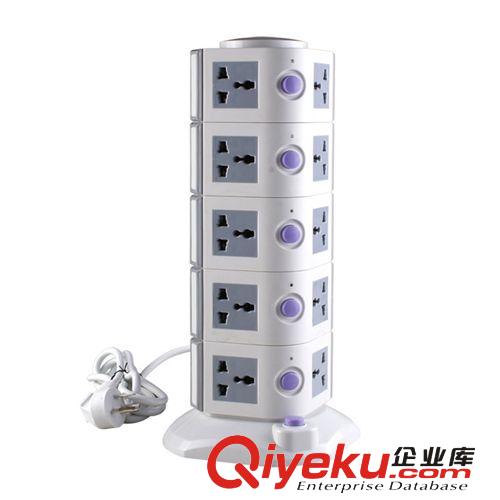 【云錦家戀】立式電源插座 四層十六個三插位 3米線長批發