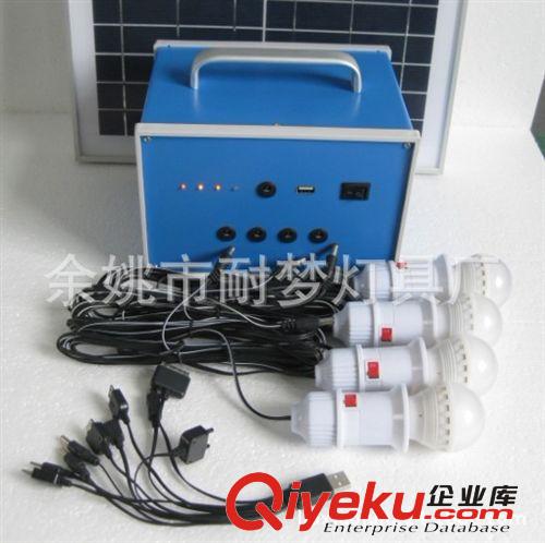 太陽能家用小系統(tǒng) 12V7AHUSB手機充電 帶LED燈2W4個 太陽板10W原始圖片2