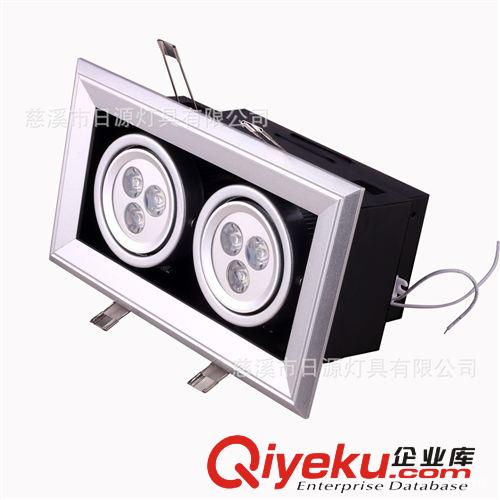 雙頭燈豆膽燈6W長方形燈代替鹵素?zé)舴叫螣?W格柵燈LD燈泡原始圖片2