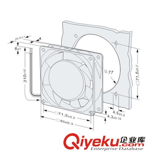 saipwell專業(yè)生產(chǎn)軸流風(fēng)機(jī)風(fēng)扇 機(jī)柜散熱風(fēng)扇80*80*25mm原始圖片3