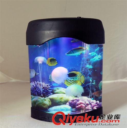 供應(yīng)水母水族箱  電子水母 減壓 新奇特 海底世界背景 情人節(jié)禮物原始圖片3