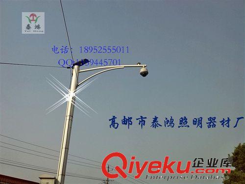 小區不銹鋼監控桿，不銹鋼立桿，不銹鋼監控桿廠家，不銹鋼球機桿原始圖片3