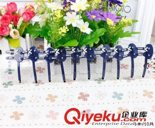 tj批發(fā) 韓版卡通多款亞克力帶鉆發(fā)夾fk 兩元店飾品貨源批發(fā)原始圖片2