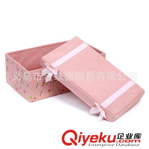 櫻桃桌面化妝品收納箱收納盒批發(fā) 內(nèi)衣雜物櫻桃小號收納箱原始圖片2