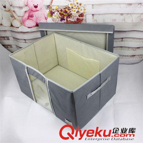 淘寶爆款 牛津布高品質(zhì)可視灰色泡泡紋收納箱原始圖片2