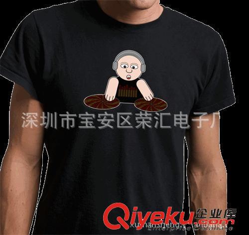 EL發(fā)光衣服、發(fā)光衣服音樂T恤、LED發(fā)光T恤、EL發(fā)光T恤