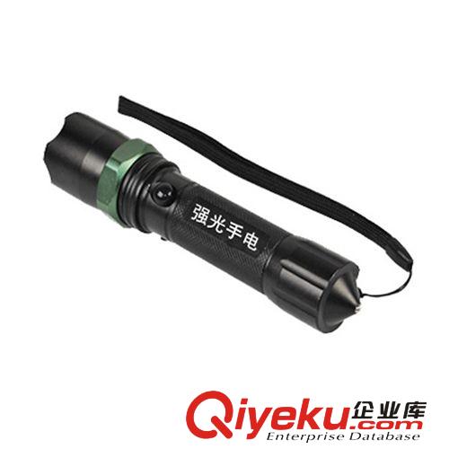 獵虎3檔 旋轉 變焦 帶安全錘 LED 充電鋁合金強光手電筒 【tj】原始圖片2