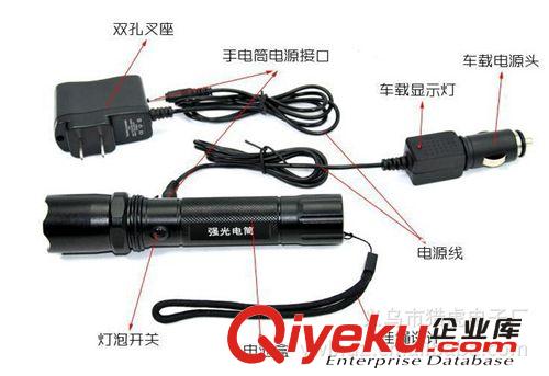 獵虎 LED 充電鋁合金強光手電筒  混批 tj原始圖片3