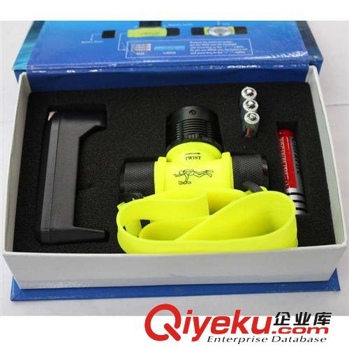 進口CREE led強光頭燈 戶外專業(yè)潛水頭燈 可充電led頭燈批發(fā)原始圖片3