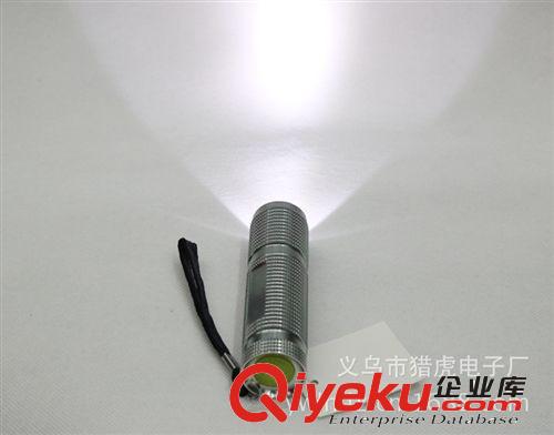 鋁合金1W迷你手電筒 3節(jié)7號號電池 LED防水防身強光袖珍小手電筒原始圖片3