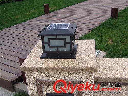 30CM中字柱頭燈，48LED太陽能圍墻燈，太陽能柱頭燈，太陽能燈原始圖片3