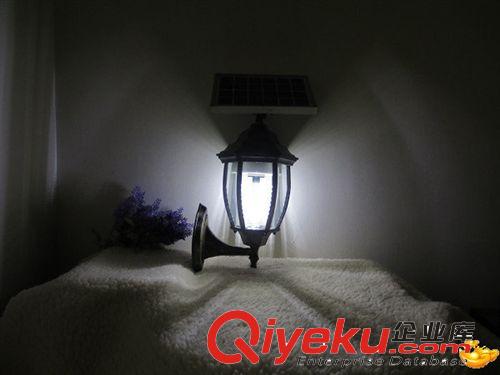 高亮度彎六角太陽能燈，太陽能壁燈，別墅燈，太陽能花園燈原始圖片2