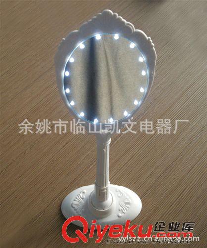 LED化妝鏡，led手柄鏡子，16燈臺式燈鏡，單面鏡原始圖片3