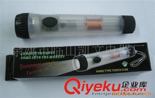 供應促銷禮品，21cm的LED手搖手電筒，自發電手電筒原始圖片2
