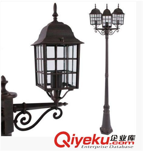 【出口品質】鋁壓鑄庭院燈 歐式戶外燈 方格三頭路燈 園林工程原始圖片2