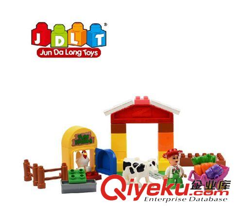 十一月份新品 兒童玩具diy 嬰兒早教益智啟蒙創意塑料拼插積木 牧場系列50194原始圖片2