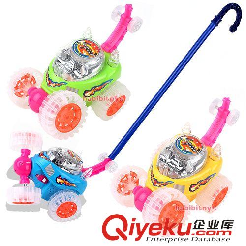 9月份新品上架 2848 手推特技車 手推電動(dòng)雜技車 翻動(dòng)燈光響鈴旋轉(zhuǎn) 學(xué)步玩具227原始圖片2