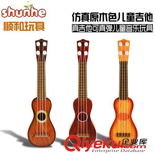 音樂玩具 供應(yīng) 兒童仿真電吉他 可調(diào)節(jié)仿真古典木色電吉他 可真實彈奏