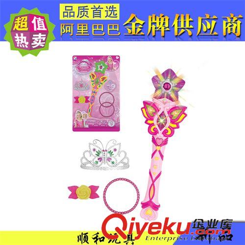 閃光玩具 批發(fā) 閃光仙女棒 可愛(ài)卡通飾品套裝 帶hg頭飾 2款2色混裝