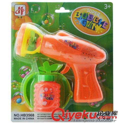 夏季玩具 廠家直銷(xiāo) 實(shí)色泡泡槍3568C3  電動(dòng)燈光音樂(lè) 單瓶水 夏天玩具原始圖片2