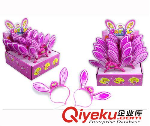 派對(duì)晚會(huì)贈(zèng)品 批發(fā) 節(jié)日舞會(huì)派對(duì)道具 雙閃光 卡通頭箍 (包電)  粉紅2款混裝原始圖片3