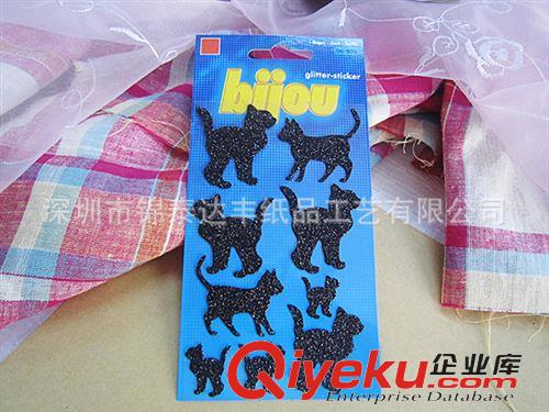 金蔥貼紙 熱銷推薦 可愛立體金蔥貼紙 防輻射絲印金蔥貼紙原始圖片2