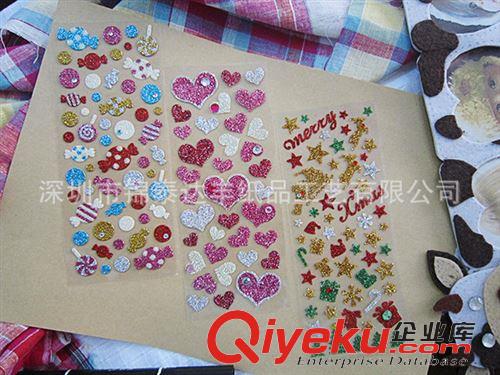 金蔥貼紙 熱銷推薦 可愛立體金蔥貼紙 防輻射絲印金蔥貼紙原始圖片3