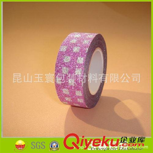 金蔥膠帶 批發(fā)PP金蔥膜膠帶 閃粉膠帶花束膠帶原始圖片3
