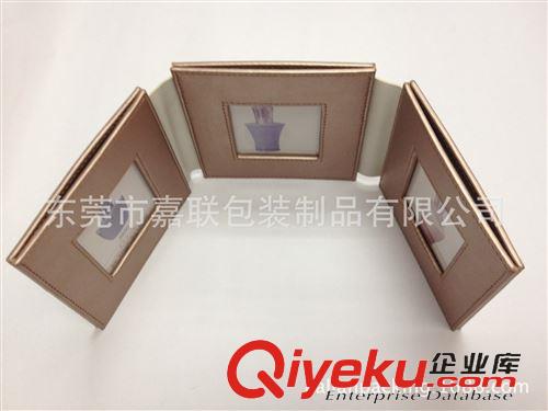 家居皮具產(chǎn)品（收納盒，儲物盒等） 訂做皮革三折式gd結(jié)婚紀念照床頭相框 皮質(zhì) 7寸