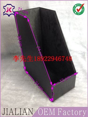 辦公皮具產(chǎn)品 現(xiàn)貨批發(fā)黑色仿zpgd辦公用品單隔文件夾原始圖片3
