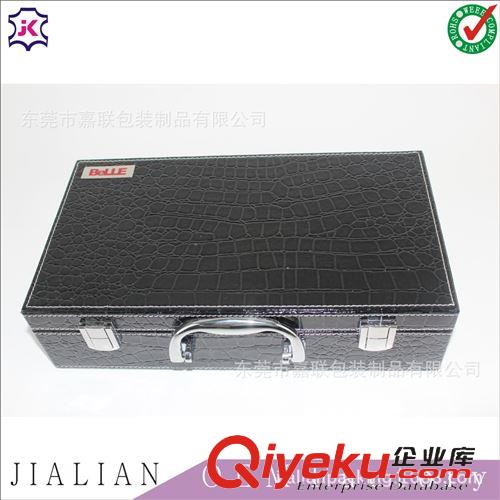 皮具禮品（零錢包、名片夾、卡套等） 工廠訂做黑色鱷魚紋皮革鞋刷禮品盒 手提式禮品鞋刷套裝盒 皮盒原始圖片2