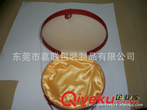 東莞塑膠手表盒|塑膠手表盒工廠 紅色月餅盒 皮革gd手提式圓形環(huán)保月餅禮品包裝盒子原始圖片3