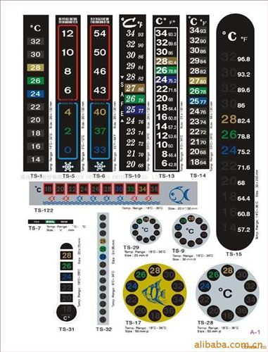 不干膠標簽貼紙 供應(yīng)液晶溫度計，溫度計，溫度貼片，變色溫度計