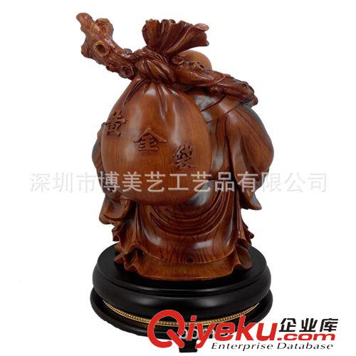 2014木纹新品 厂家批发供应招财佛树脂工艺品摆件 仿木家家居装饰摆件