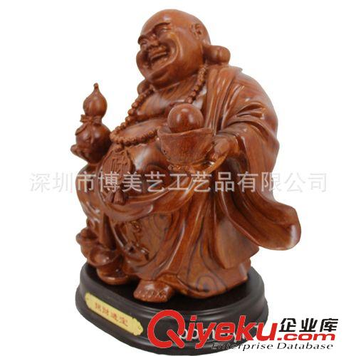 2014木紋新品 批發(fā)簡約現(xiàn)代家居招財裝飾禮品擺件 仿木紋尼勒佛樹脂工藝品擺設