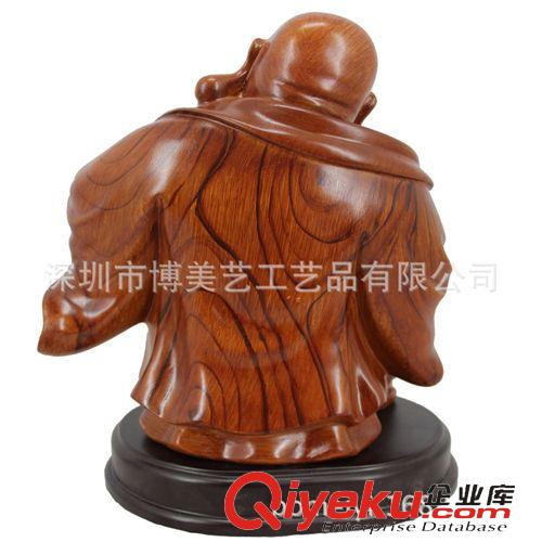 2014木紋新品 批發(fā)簡約現(xiàn)代家居招財裝飾禮品擺件 仿木紋尼勒佛樹脂工藝品擺設