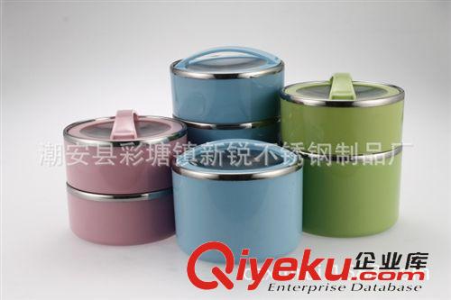 飯盒系列 廠家直銷新款不銹鋼可視加深螺口單層飯盒保溫便當(dāng)盒冰熱桶禮品