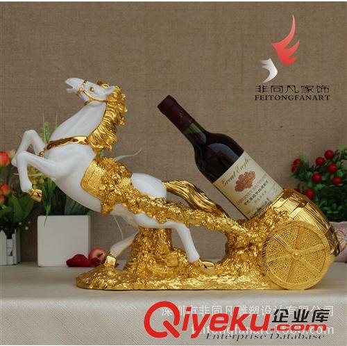 酒架 馬車(chē)酒架創(chuàng)意家居飾品酒店會(huì)所KTV用品樹(shù)脂電鍍工藝禮品擺件批發(fā)