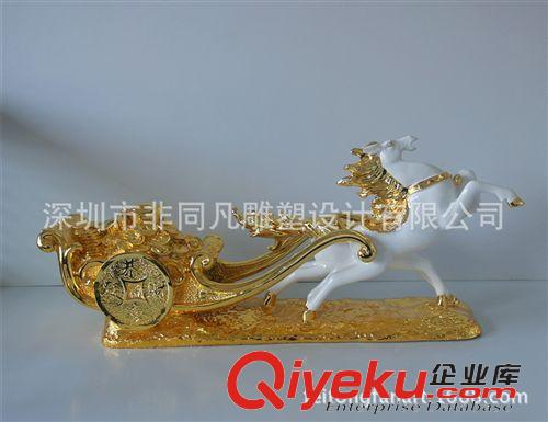 酒架 廠家批發(fā)并駕齊驅元寶馬車歐式奢華創(chuàng)意樹脂工藝禮品家居酒店擺件