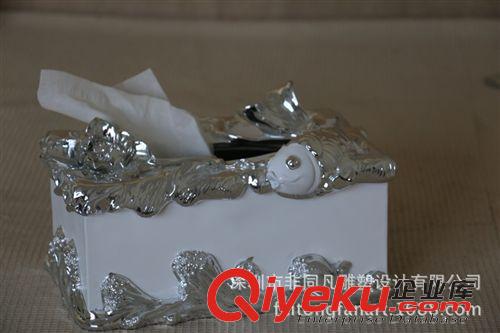 紙巾盒 雙魚創(chuàng)意紙巾盒紙巾抽紙巾筒酒店會(huì)所KTV樣板房家居軟裝飾品