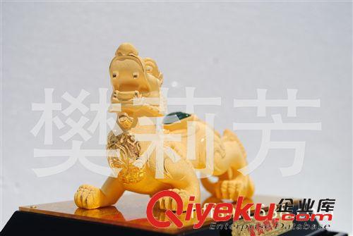 绒沙金工艺品 供应绒沙金工艺品 招财用品 黄金摆件 富贵貔貅（小）