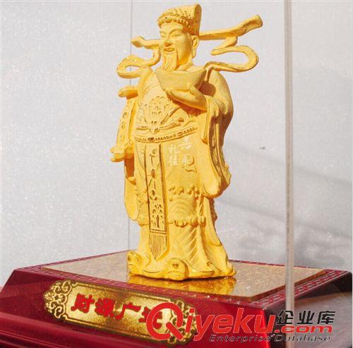 財(cái)神關(guān)帝 財(cái)源廣進(jìn)·飄帶財(cái)神·絨沙金工藝品·家居創(chuàng)意禮品，gd辦公禮品