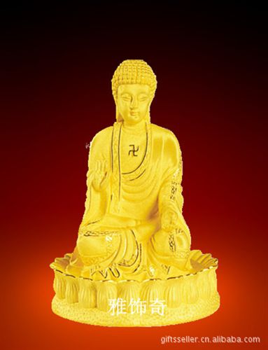 佛像擺件 絨沙金工藝品佛像，賜福如來，佛像擺件 宗教廟宇擺件，商務禮品原始圖片2