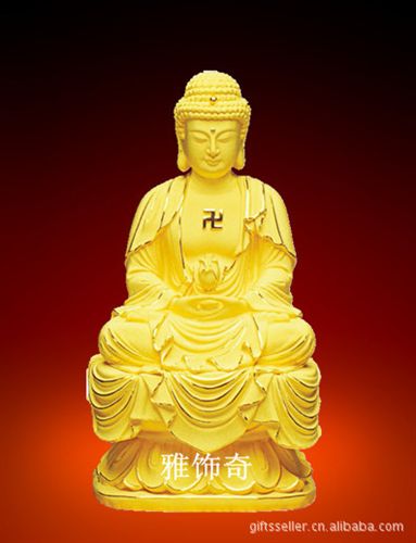 佛像擺件 絨沙金工藝品佛像，賜福如來，佛像擺件 宗教廟宇擺件，商務禮品原始圖片3